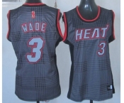 women nba miami heat #3 wade black-grey[2012]