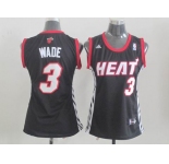 women nba miami heat #3 wade black