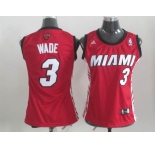 women nba miami heat #3 wade red