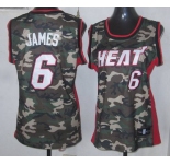 women nba miami heat #6 james camo