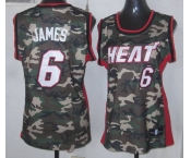 women nba miami heat #6 james camo