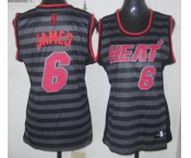 women nba miami heat #6 james grey[black strip]