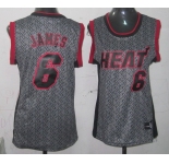 women nba miami heat #6 james grey[static fashion swingman]