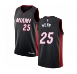 Youth Miami Heat #25 Kendrick Nunn Swingman Black Basketball Jersey - Icon Edition