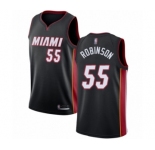 Youth Miami Heat #55 Duncan Robinson Swingman Black Basketball Jersey - Icon Edition