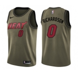 Youth Nike Miami Heat #0 Josh Richardson Swingman Green Salute to Service NBA Jersey