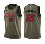 Youth Nike Miami Heat #10 Tim Hardaway Swingman Green Salute to Service NBA Jersey