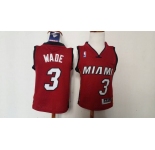 babywear nba jerseys miami heat #3 wade red