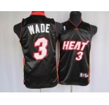 youth nba miami heat #3 wade black