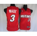 youth nba miami heat #3 wade red