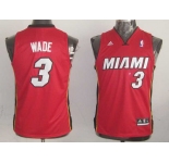 youth nba miami heat #3 wade red[revolution 30 swingman]