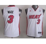 youth nba miami heat #3 wade white[revolution 30 swingman]