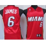 youth nba miami heat #6 james red