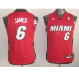 youth nba miami heat #6 james red[revolution 30 swingman]