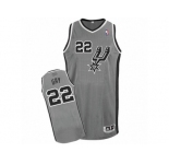 Men Adidas San Antonio Spurs #22 Rudy Gay Authentic Silver Grey Alternate NBA Jersey