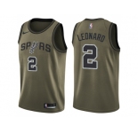 Men Nike San Antonio Spurs #2 Kawhi Leonard Green Salute to Service NBA Swingman Jersey