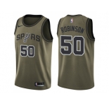 Men Nike San Antonio Spurs #50 David Robinson Green Salute to Service NBA Swingman Jersey