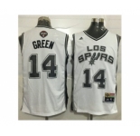 Men San Antonio Spurs #14 Danny Green White Latin Nights Stitched NBA Jersey