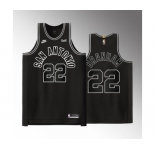 Men' San Antonio Spurs #22 Malaki Branham Black Stitched Jersey