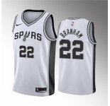 Men' San Antonio Spurs #22 Malaki Branham White Association Edition Stitched Jersey