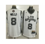 Men San Antonio Spurs #8 Patty Mills White Latin Nights Stitched NBA Jersey