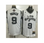 Men San Antonio Spurs #9 Tony Parker White Latin Nights Stitched NBA Jersey