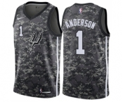 Men's Nike San Antonio Spurs #1 Kyle Anderson Swingman Camo NBA Jersey - City Edition