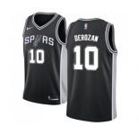 Men's Nike San Antonio Spurs #10 DeMar DeRozan Swingman Black NBA Jersey - Icon Edition