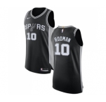 Men's Nike San Antonio Spurs #10 Dennis Rodman Authentic Black Road NBA Jersey - Icon Edition