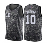 Men's Nike San Antonio Spurs #10 Dennis Rodman Authentic Camo NBA Jersey - City Edition