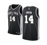 Men's Nike San Antonio Spurs #14 Danny Green Swingman Black Road NBA Jersey - Icon Edition