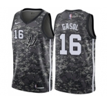 Men's Nike San Antonio Spurs #16 Pau Gasol Swingman Camo NBA Jersey - City Edition