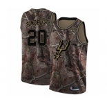 Men's Nike San Antonio Spurs #20 Manu Ginobili Swingman Camo Realtree Collection NBA Jersey