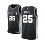 Men's Nike San Antonio Spurs #25 Jakob Poeltl Swingman Black NBA Jersey - Icon Edition