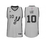 Men's San Antonio Spurs #10 David Lee New Swingman Alternate Gray Jersey