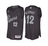Men's San Antonio Spurs #12 LaMarcus Aldridge Black 2016 Christmas Day NBA Swingman Jersey