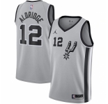 Men's San Antonio Spurs #12 LaMarcus Aldridge Jordan Brand Silver 2020-21 Swingman Jersey