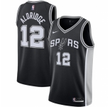Men's San Antonio Spurs #12 LaMarcus Aldridge Nike Black 2020-21 Swingman Jersey