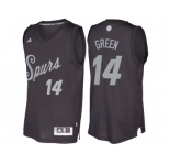 Men's San Antonio Spurs #14 Danny Green Black 2016 Christmas Day NBA Swingman Jersey