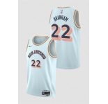 Men's San Antonio Spurs #22 Malaki Branham Light Blue 2024-25 City Edition Stitched Basketball Jersey