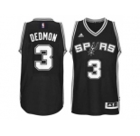 Men's San Antonio Spurs #3 Dewayne Dedmon adidas Black Player Swingma Jersey