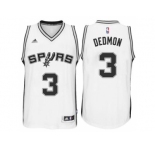 Men's San Antonio Spurs #3 Dewayne Dedmon adidas White Player Swingma Jersey