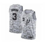 Men's San Antonio Spurs #3 Keldon Johnson White Swingman Jersey - Earned Edition