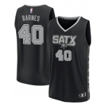 Men's San Antonio Spurs #40 Harrison Barnes Black Statement Edition Stitched Basketball Jersey
