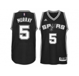 Men's San Antonio Spurs #5 Dejounte Murray adidas Black Player Swingman Jersey