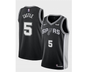 Men's San Antonio Spurs #5 Stephon Castle Black Stitched Basketball Jersey