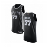 Men's San Antonio Spurs #77 DeMarre Carroll Authentic Black Basketball Jersey - Icon Edition