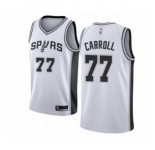 Men's San Antonio Spurs #77 DeMarre Carroll Authentic White Basketball Jersey - Association Edition