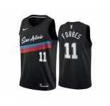 Men's San Antonio Spurs Black #11 Bryn Forbes Black City Edition Fiesta 2020-21 Stitched Basketball Jersey