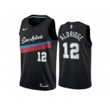 Men's San Antonio Spurs Black #12 LaMarcus Aldridge Black City Edition Fiesta 2020-21 Stitched Basketball Jersey